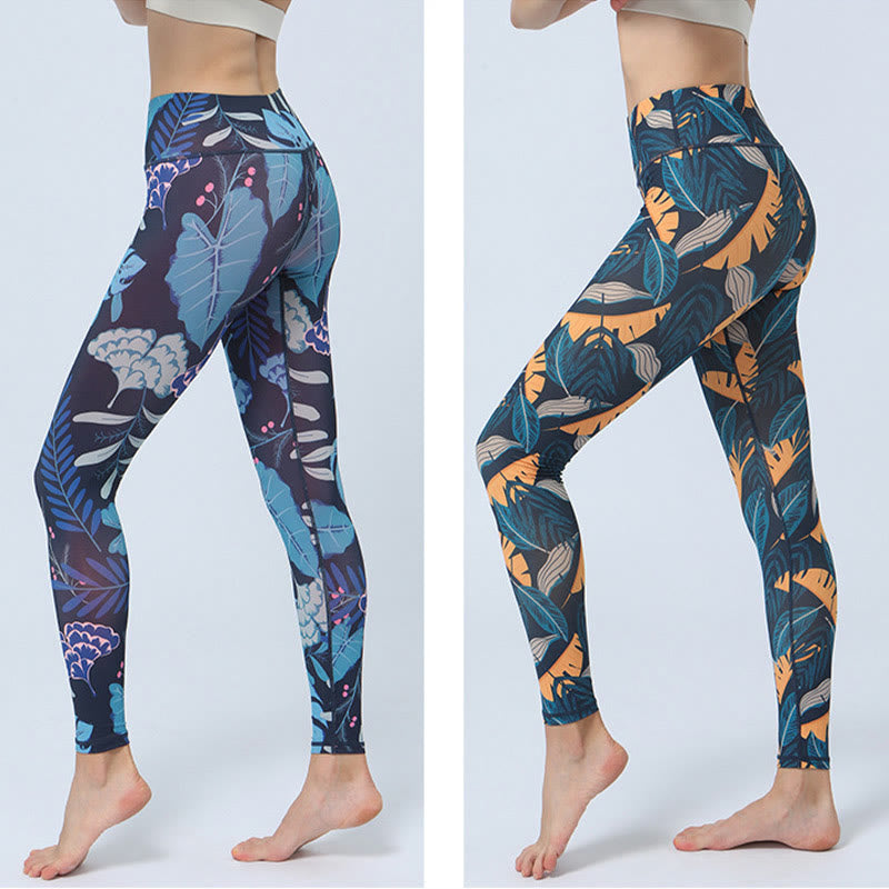 Buddha Stonesのプリント スポーツ フィットネス ヨガ ハイウエスト レギンス レディース ヨガパンツ - image 16