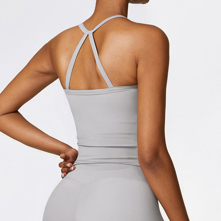 Buddha Stones無地 クロップ タンクトップ ハイウエスト ショーツ スポーツ フィットネス ジム ヨガ ウェア - image 27