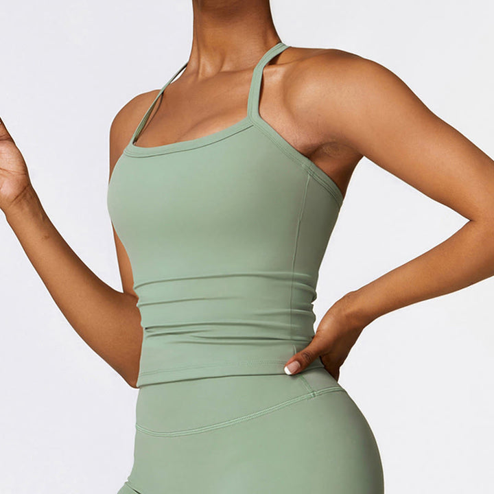 Buddha Stones無地 クロップ タンクトップ ハイウエスト ショーツ スポーツ フィットネス ジム ヨガ ウェア - image 52