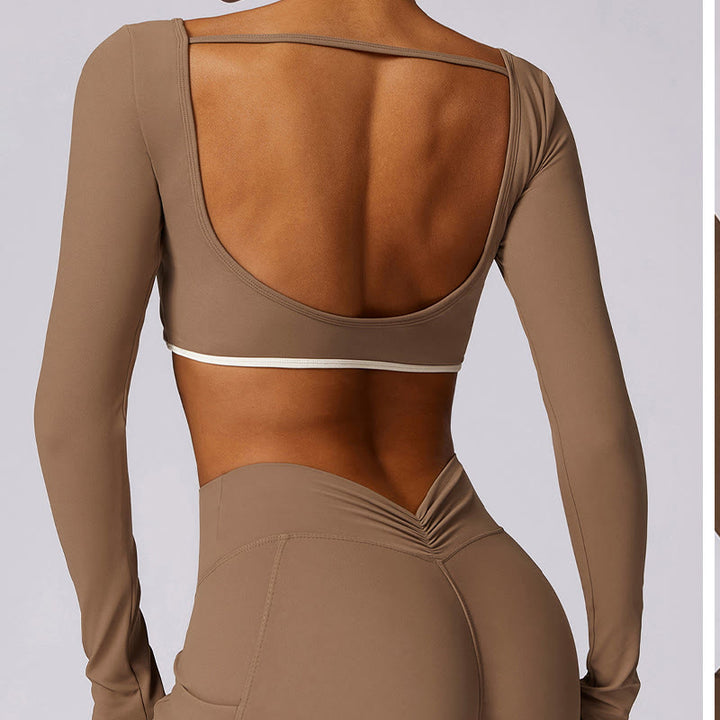 Buddha Stones無地 ホルターネック ブラ 長袖 クロップ タンクトップ パンツ スポーツ フィットネス ジム ヨガ 衣装 - image 44