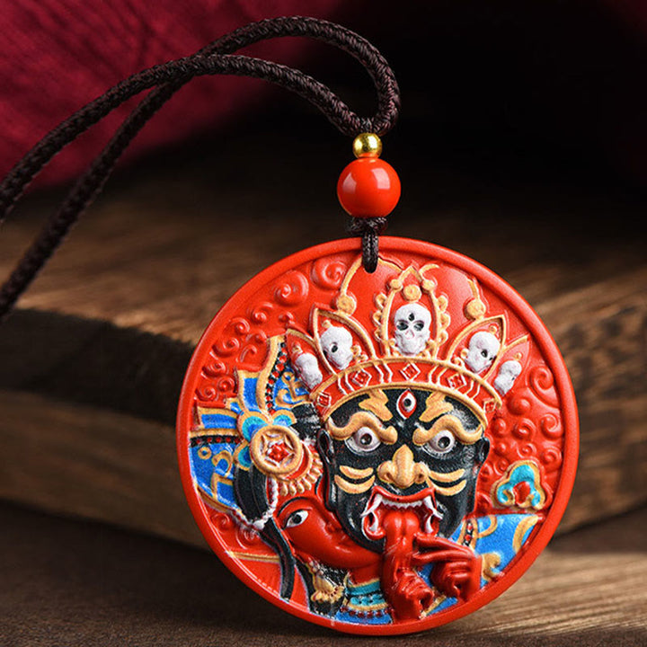 Buddha Stonesザキラム 富の女神 ペイント 辰砂 祝福 ネックレス ペンダント