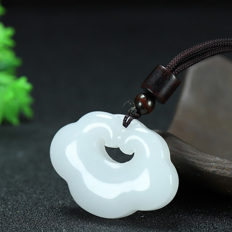 Buddha Stones天山翡翠 黄金シルク翡翠 中国ロックチャーム 豊穣のネックレスペンダント