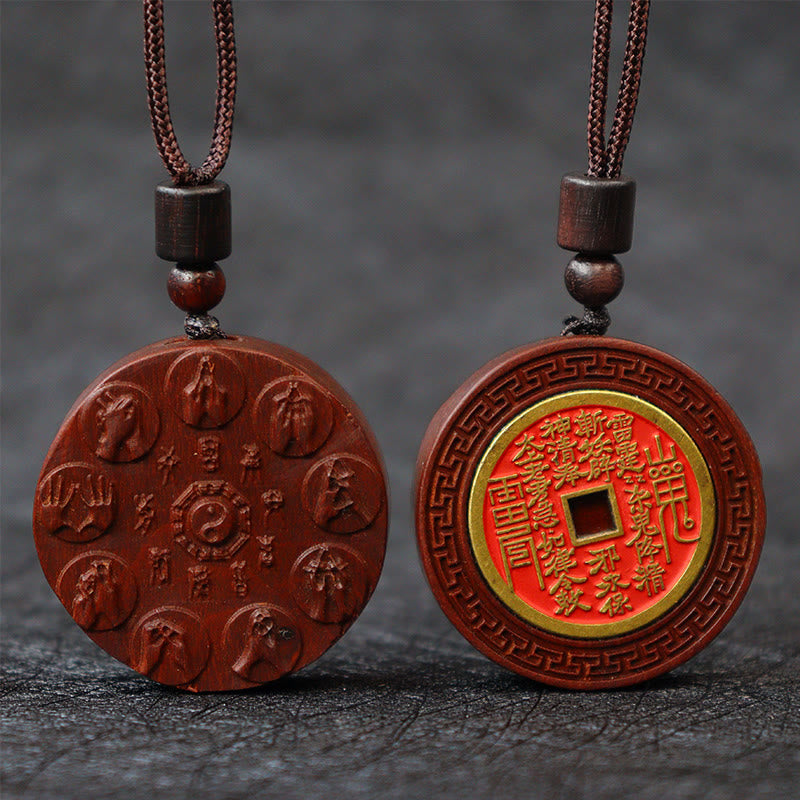 Buddha Stones、雷に打たれたナツメの木、陰陽八卦、山の幽霊、お金を使うのを防ぐネックレスペンダント