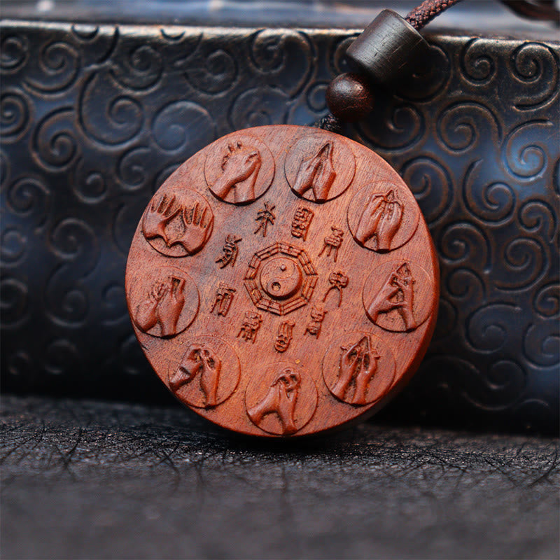 Buddha Stones、雷に打たれたナツメの木、陰陽八卦、山の幽霊、お金を使うのを防ぐネックレスペンダント