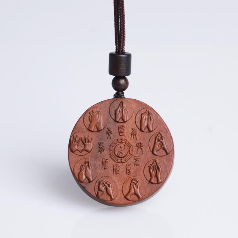 Buddha Stones、雷に打たれたナツメの木、陰陽八卦、山の幽霊、お金を使うのを防ぐネックレスペンダント