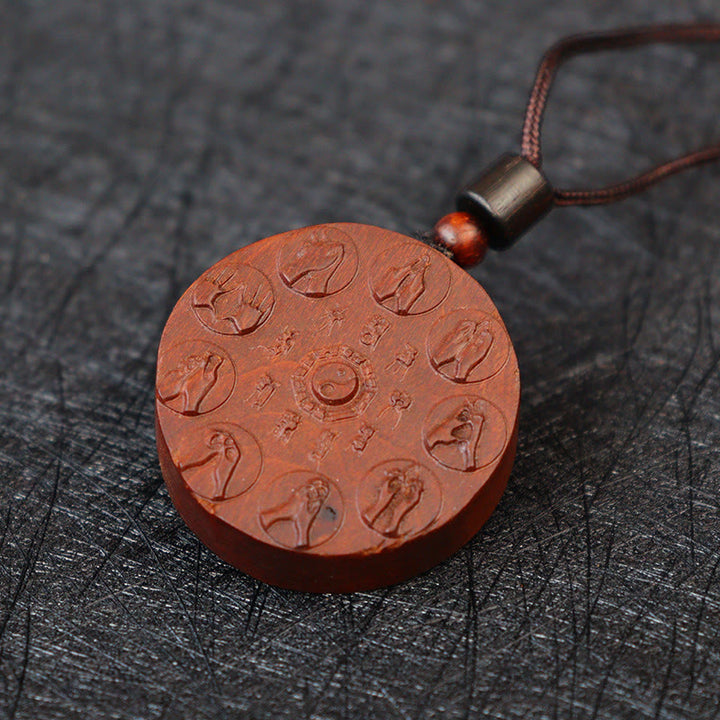 Buddha Stones、雷に打たれたナツメの木、陰陽八卦、山の幽霊、お金を使うのを防ぐネックレスペンダント