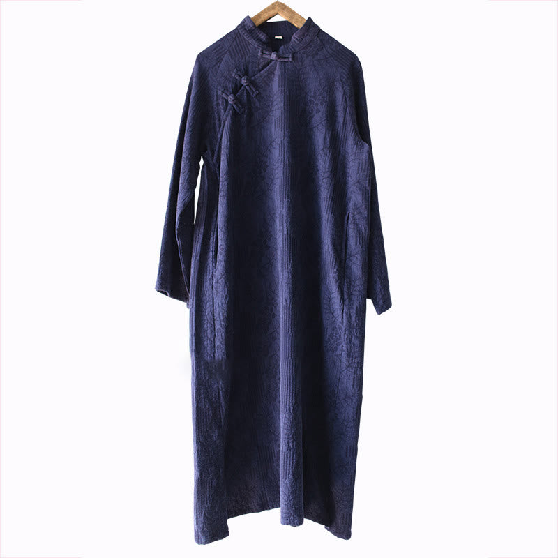 Buddha Stonesフラワージャカードミディドレス、長袖コットンリネンドレス、ワイドレッグパンツ（ポケット付き） - image 8