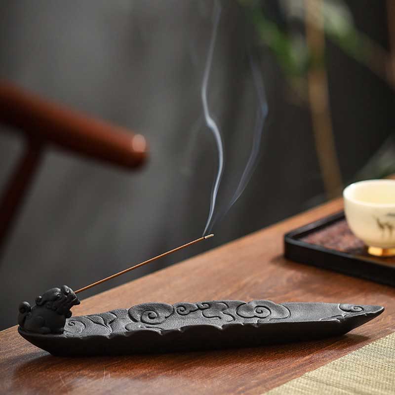 Buddha Stones吉兆雲PiXiu癒し 陶器 スティック 香炉 装飾