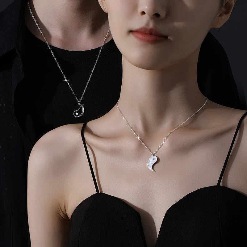 Buddha Stones925スターリングシルバー 陰陽シンボル ハーモニーネックレスペンダント
