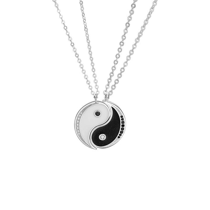 Buddha Stones925スターリングシルバー 陰陽シンボル ハーモニーネックレスペンダント