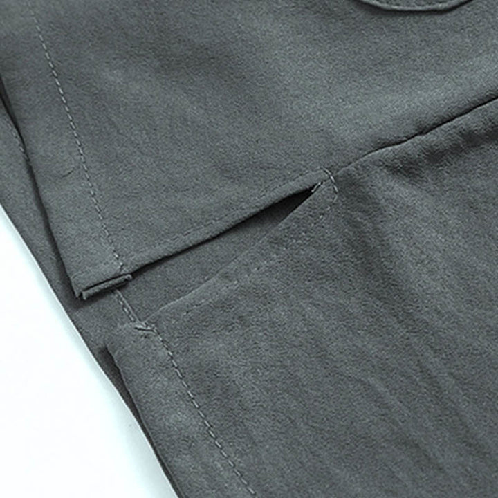 Buddha Stones龍風キャラクター唐装 伝統的半袖シャツ ワイドレッグパンツ 衣類 メンズセット - image 9