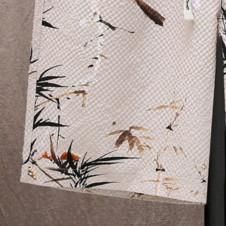 Buddha Stones風景ココナッツの木カササギ柄半袖ショーツメンズセット - image 24