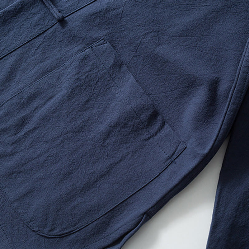 Buddha Stonesカエルボタン 中国唐装シャツ コットンリネン メンズジャケット 衣類 - image 9