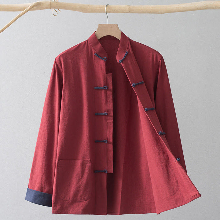 Buddha Stonesカエルボタン 中国唐装シャツ コットンリネン メンズジャケット 衣類 - image 17