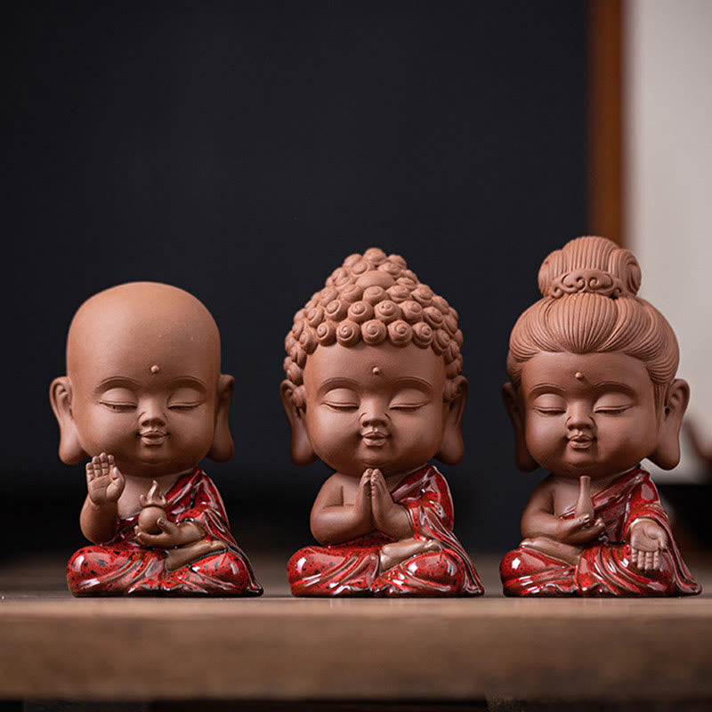 Buddha Stonesミニゴータマ仏陀釈迦牟尼観音観音菩薩地蔵菩薩セレニティセラミックデスク装飾 - image 19