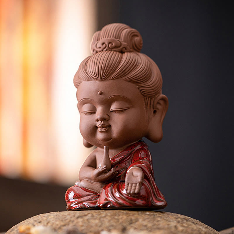 Buddha Stonesミニゴータマ仏陀釈迦牟尼観音観音菩薩地蔵菩薩セレニティセラミックデスク装飾 - image 15