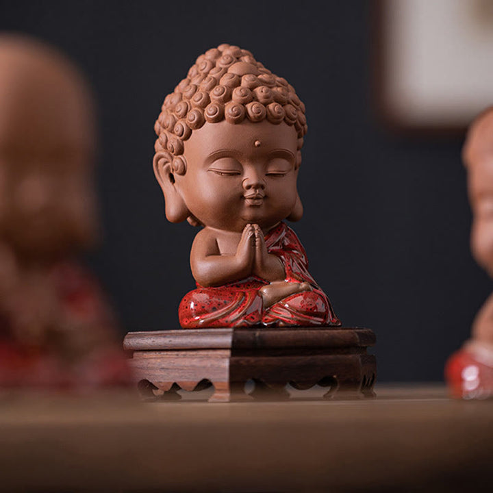 Buddha Stonesミニゴータマ仏陀釈迦牟尼観音観音菩薩地蔵菩薩セレニティセラミックデスク装飾 - image 6
