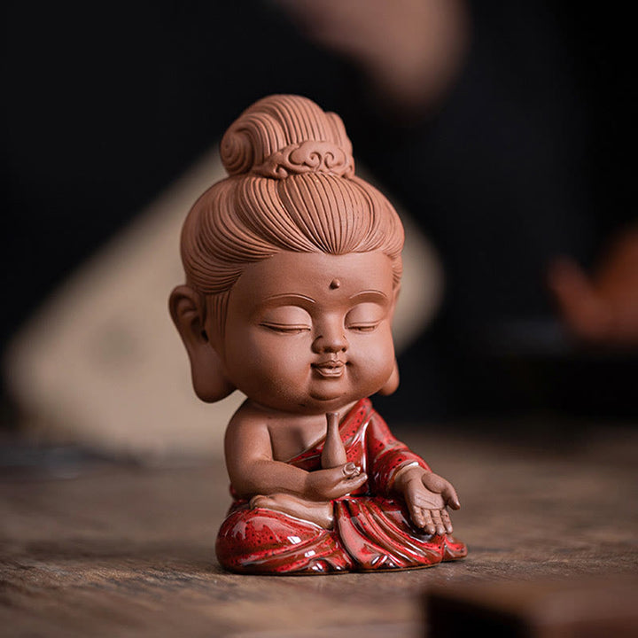 Buddha Stonesミニゴータマ仏陀釈迦牟尼観音観音菩薩地蔵菩薩セレニティセラミックデスク装飾 - image 14