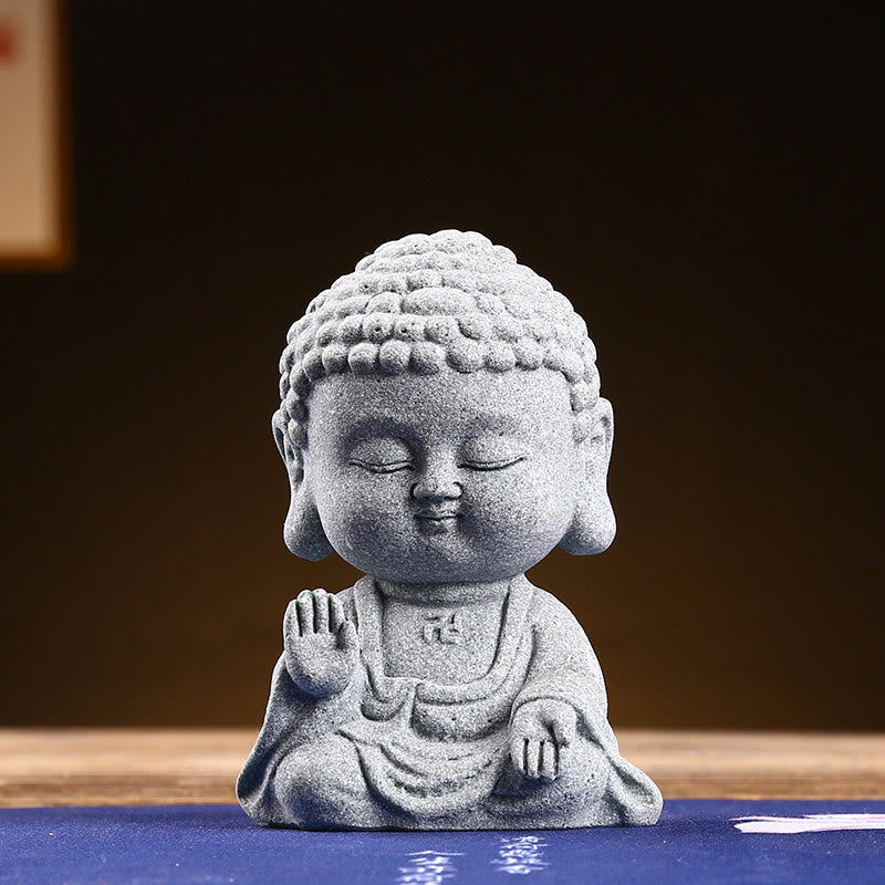 Buddha Stones瞑想 祈り 仏陀 慈悲 静寂 室内装飾 - 仏陀の手を上げる像 6.7×4.5×9.5cm - image 12