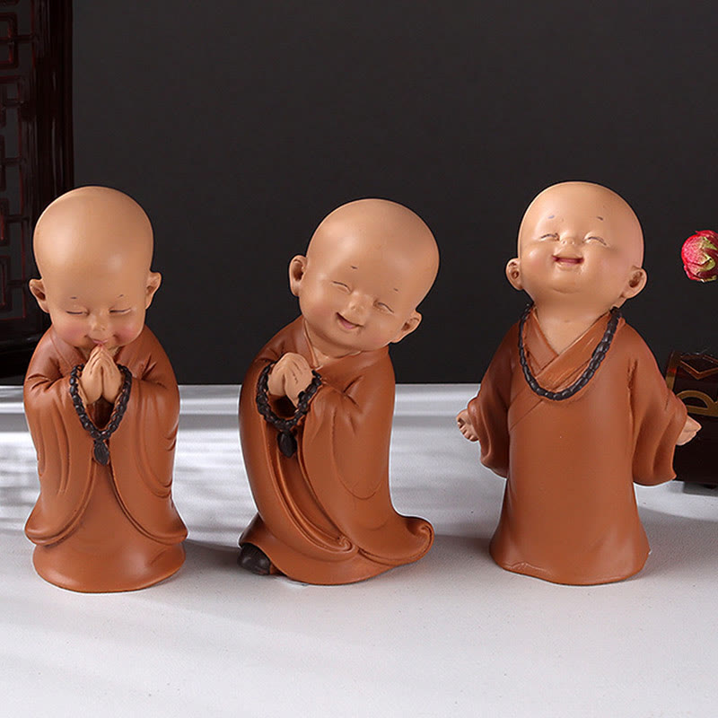 Buddha Stones小さなミニ瞑想 祈る僧侶 静寂 樹脂製 ホームデコレーション - image 20