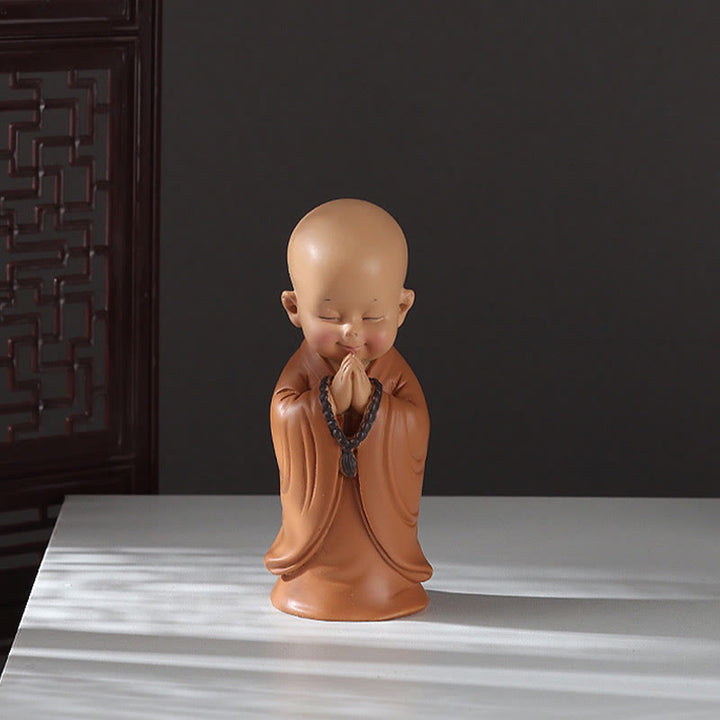 Buddha Stones小さなミニ瞑想 祈る僧侶 静寂 樹脂製 ホームデコレーション - image 19