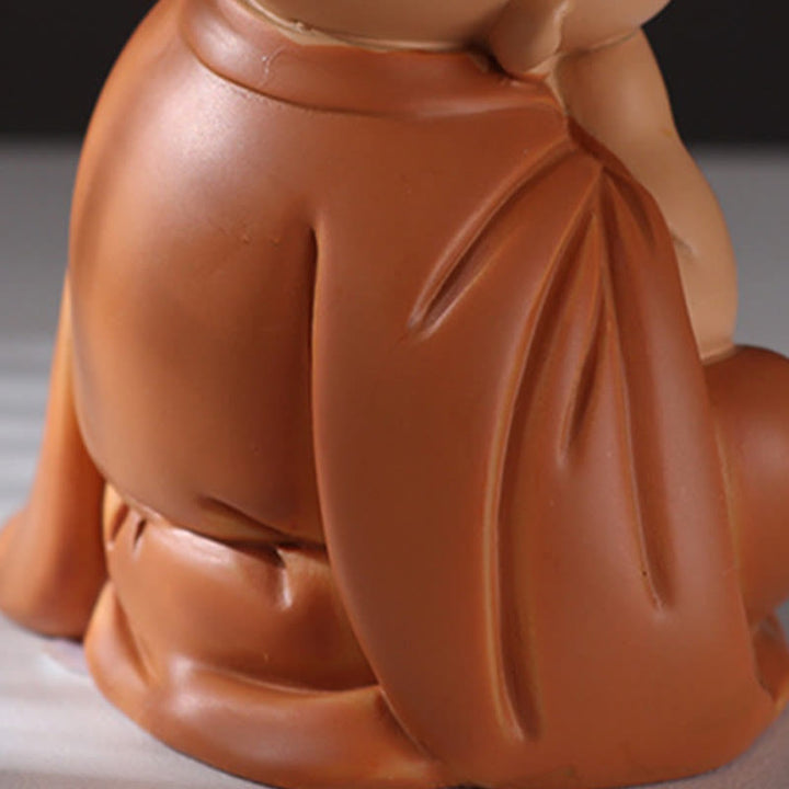 Buddha Stones小さなミニ瞑想 祈る僧侶 静寂 樹脂製 ホームデコレーション - image 9