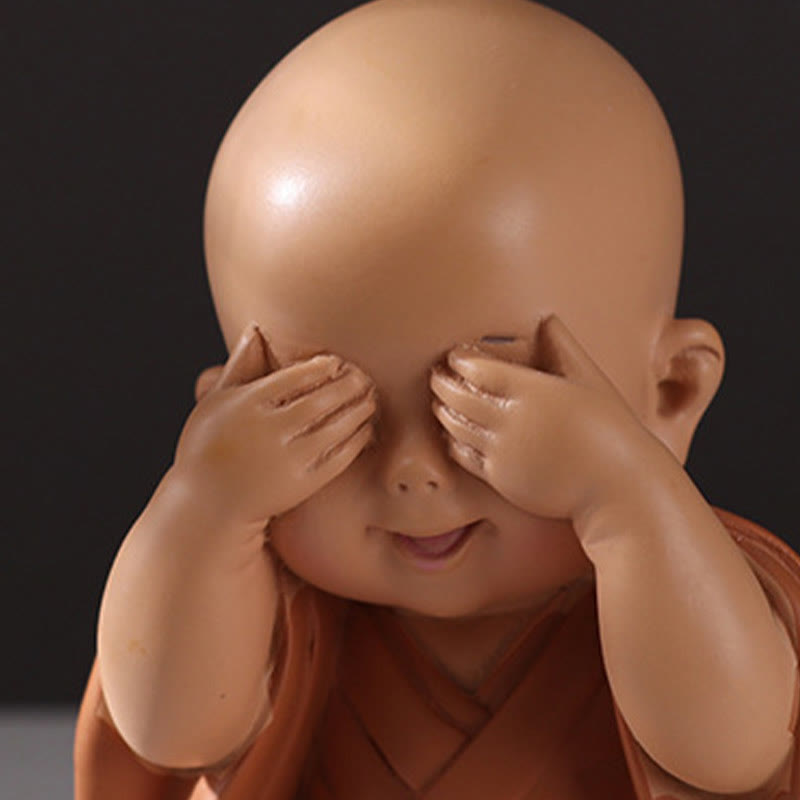 Buddha Stones小さなミニ瞑想 祈る僧侶 静寂 樹脂製 ホームデコレーション - image 7