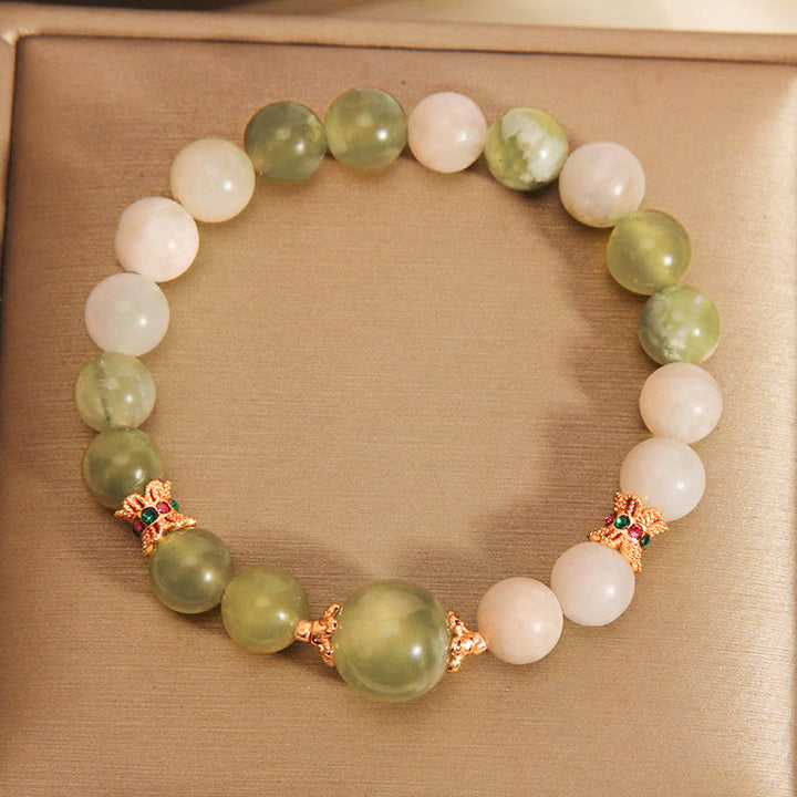 Buddha Stonesグリーングレープカラー翡翠 豊穣のブレスレット