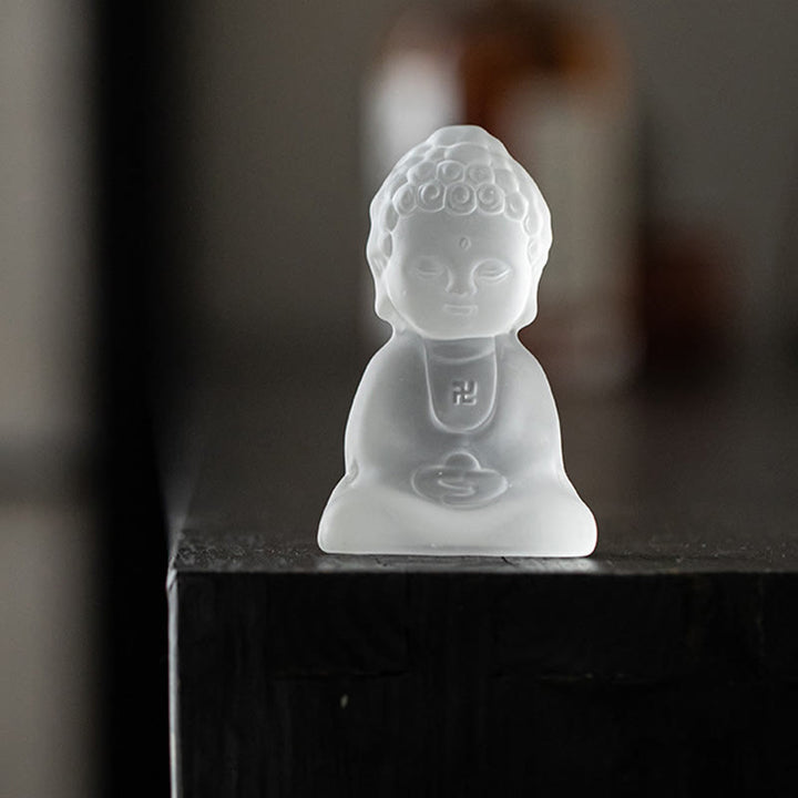 Buddha Stonesミニ如来仏陀 Liuli セレニティ デスク装飾 - image 3
