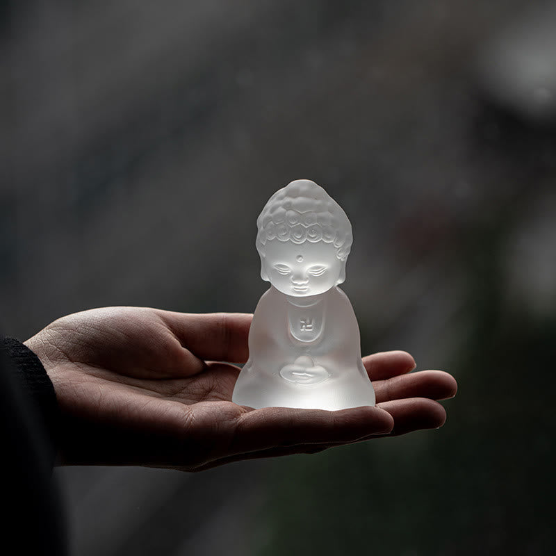 Buddha Stonesミニ如来仏陀 Liuli セレニティ デスク装飾 - image 4