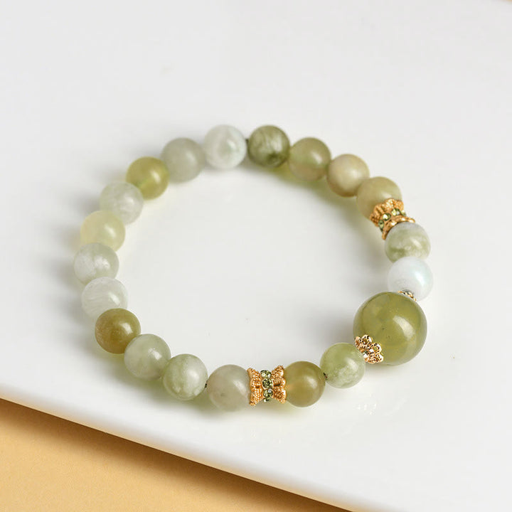 Buddha Stonesグリーングレープカラー翡翠 豊穣のブレスレット