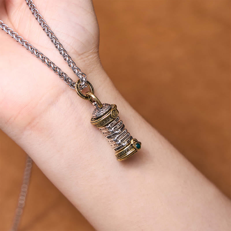 Buddha Stones陰陽塔 銅製 バランス 回転式ネックレスペンダント - image 5