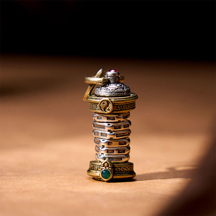 Buddha Stones陰陽塔 銅製 バランス 回転式ネックレスペンダント - image 4