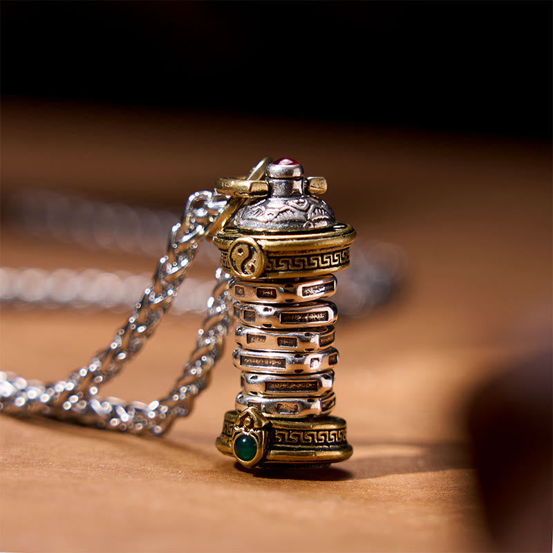 Buddha Stones陰陽塔 銅製 バランス 回転式ネックレスペンダント - 陰陽ネックレス - image 2