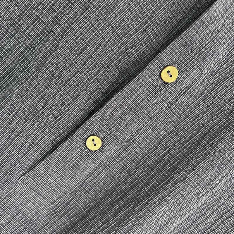 Buddha Stones夏 無地 メンズ 半袖 ボタンシャツ - image 3