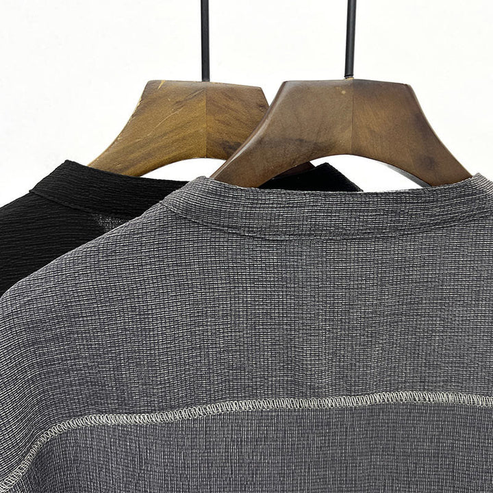 Buddha Stones夏 無地 メンズ 半袖 ボタンシャツ - image 7