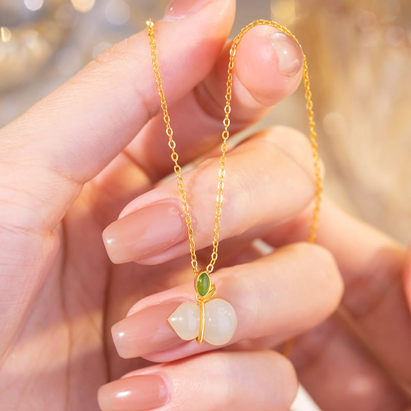 Buddha Stones925 スターリングシルバー 和田翡翠 瓢箪 豊穣のネックレスペンダント
