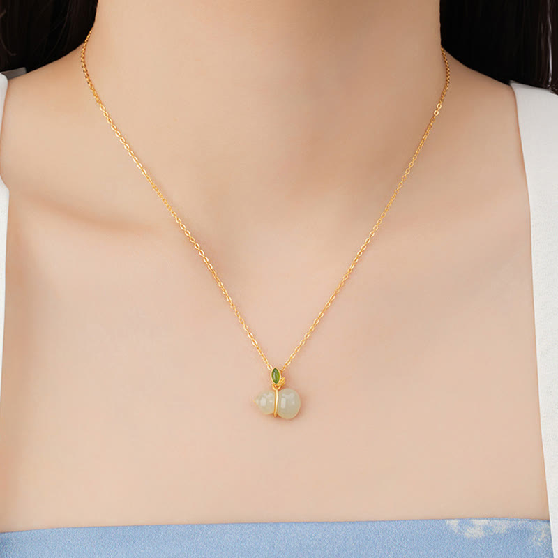 Buddha Stones925 スターリングシルバー 和田翡翠 瓢箪 豊穣のネックレスペンダント