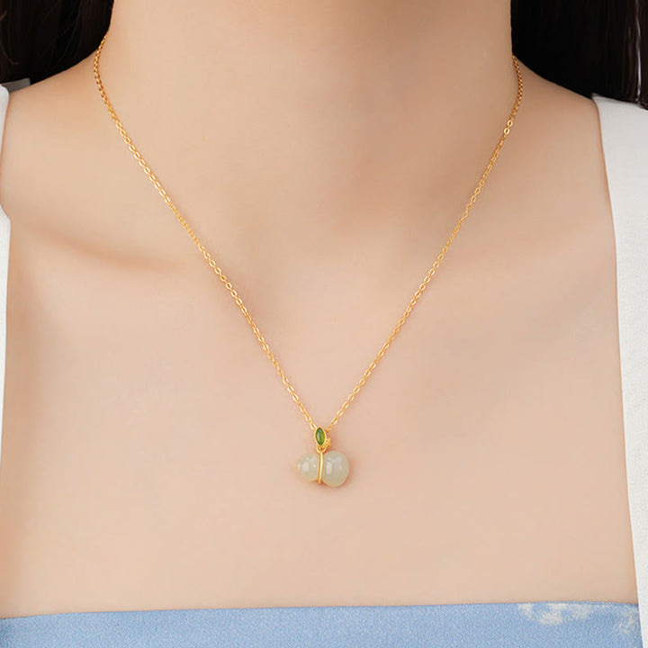 Buddha Stones925 スターリングシルバー 和田翡翠 瓢箪 豊穣のネックレスペンダント