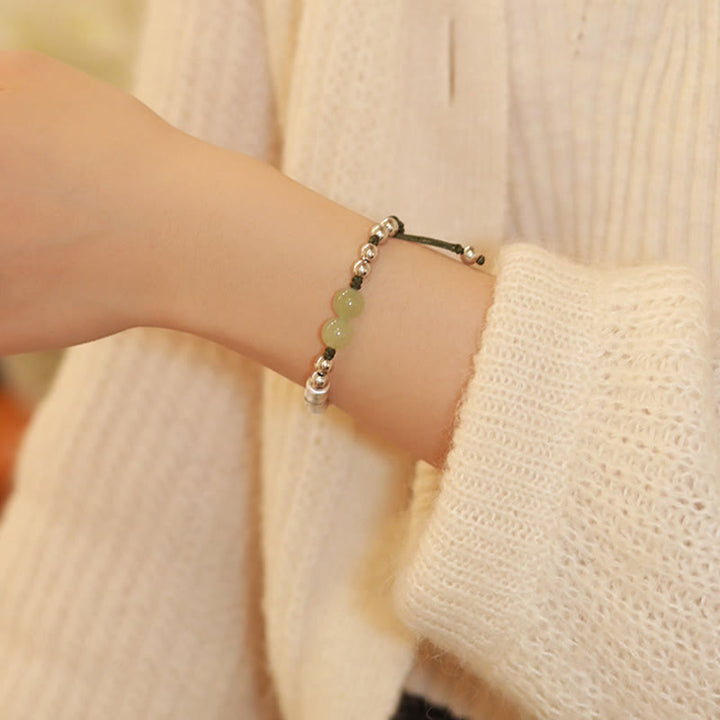 Buddha Stones925 スターリングシルバー 天然翡翠 フーキャラクター 竹の豊穣のブレスレット - image 9