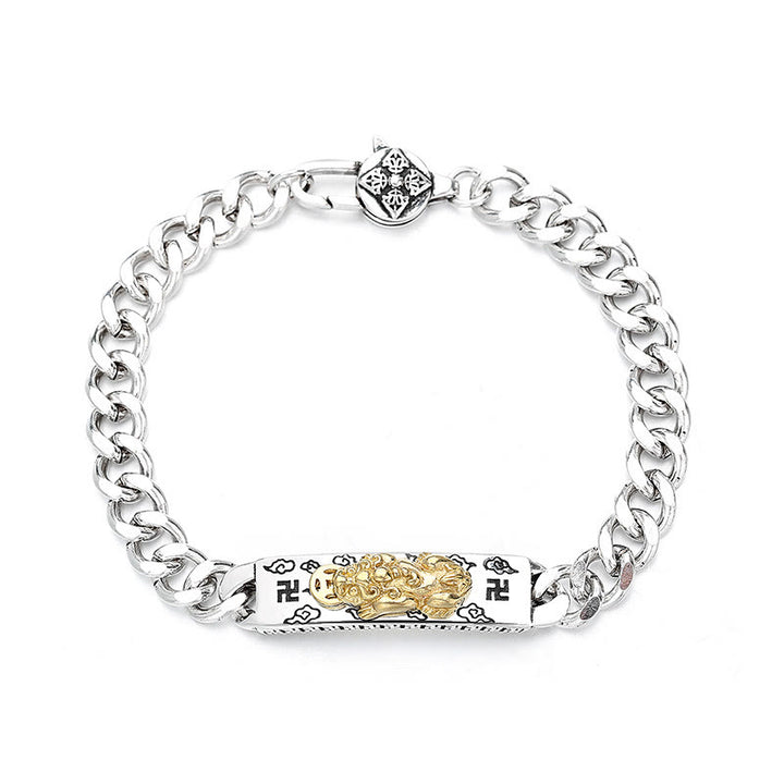 Buddha Stonesオーム・マニ・パドメ・フムPiXiu卍 スプリングバックル ウィズダムブレスレット