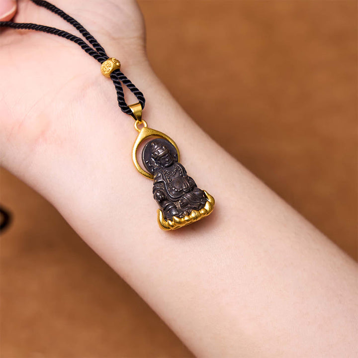 Buddha Stonesチベット イエロー ジャンバラ イエロー 富の神 仏陀 静寂 ネックレス ペンダント - image 2
