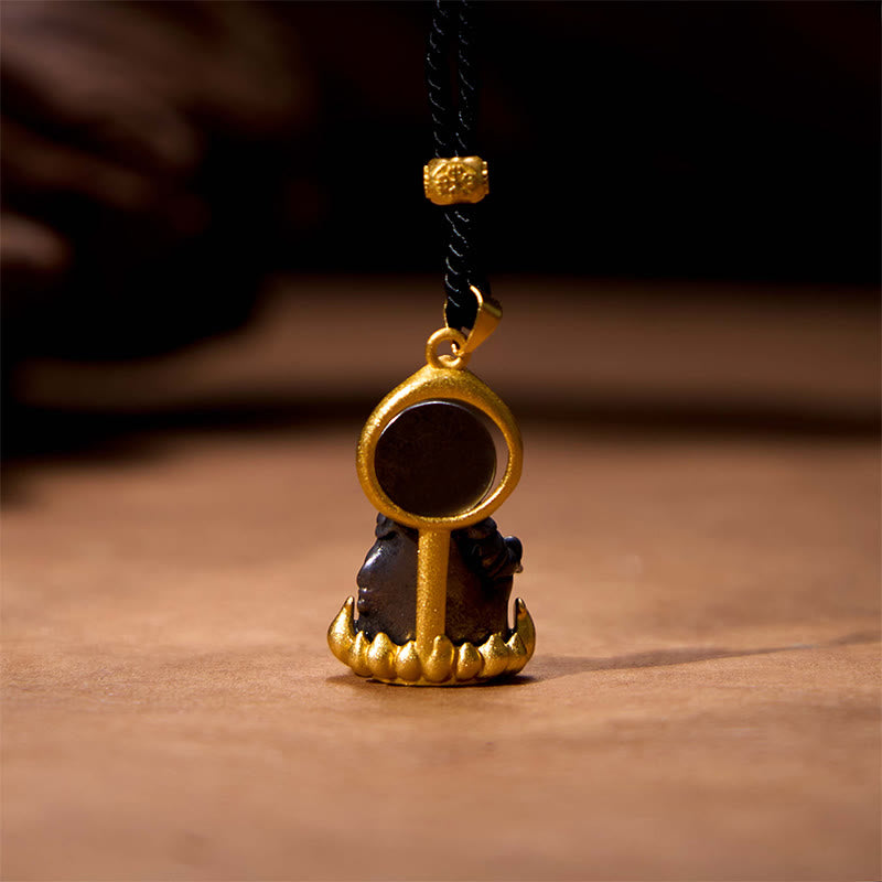 Buddha Stonesチベット イエロー ジャンバラ イエロー 富の神 仏陀 静寂 ネックレス ペンダント - image 4