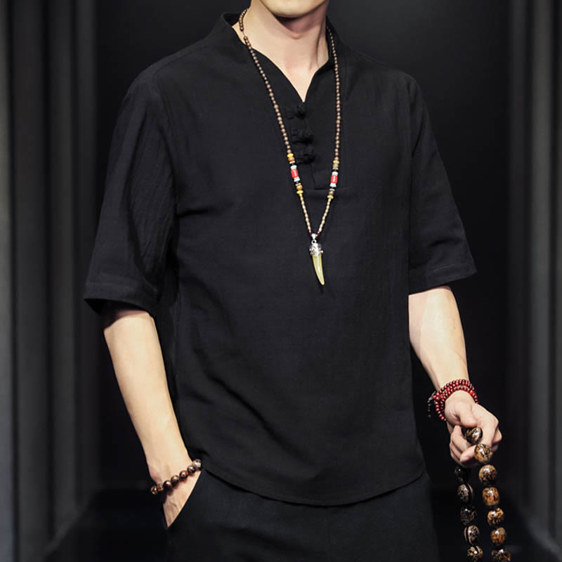 Buddha Stonesカジュアル サマー ハーフスリーブ シャツ コットン メンズ ウェア - image 13