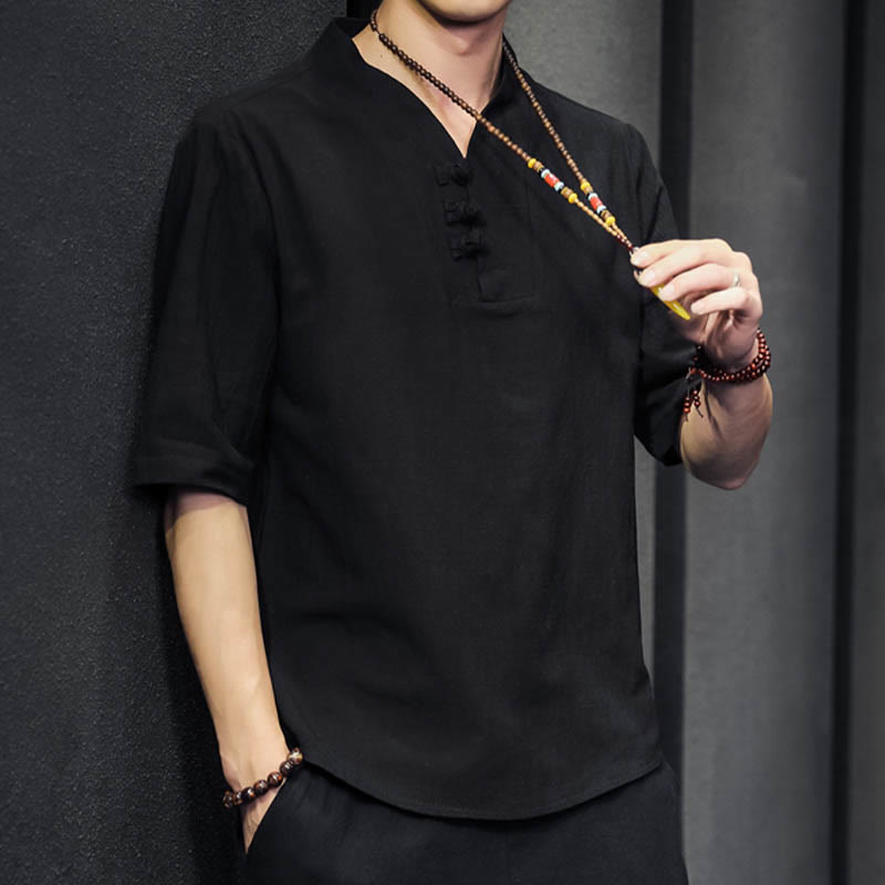 Buddha Stonesカジュアル サマー ハーフスリーブ シャツ コットン メンズ ウェア - image 15