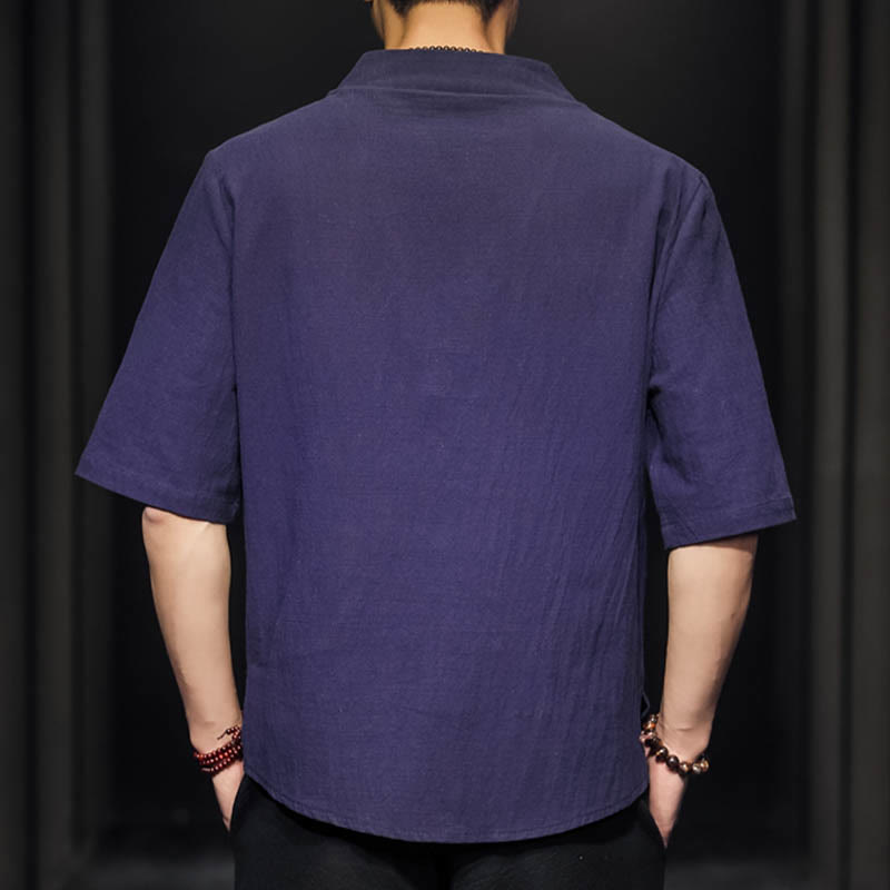 Buddha Stonesカジュアル サマー ハーフスリーブ シャツ コットン メンズ ウェア - image 26