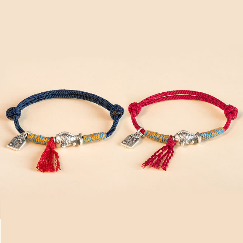 Buddha Stones999 スターリングシルバー赤紐幸運の鯉守護ブレスレット - image 13