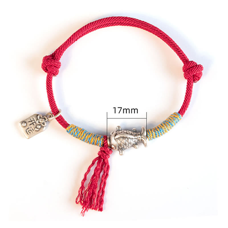 Buddha Stones999 スターリングシルバー赤紐幸運の鯉守護ブレスレット - image 10