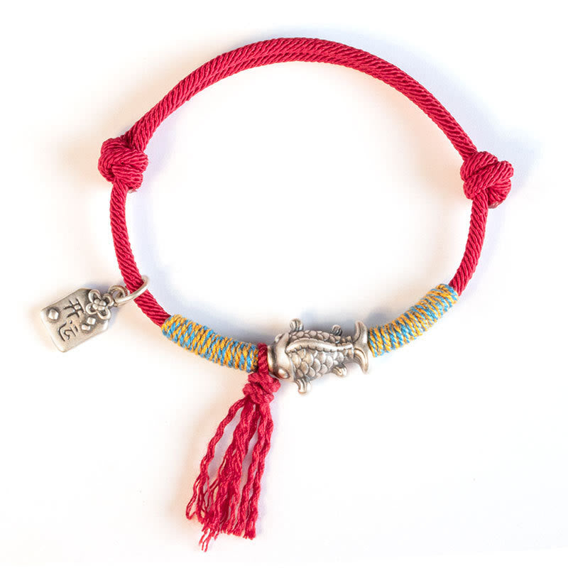 Buddha Stones999 スターリングシルバー赤紐幸運の鯉守護ブレスレット - image 11