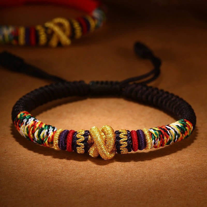 Buddha Stones925スターリングシルバーオーム・マニ・パドメ・フムキングコングノット 信仰ブレスレット